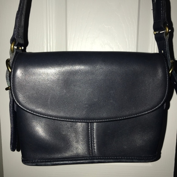 navy vintage coach bag - Picture 1 of 6
